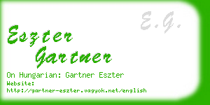eszter gartner business card